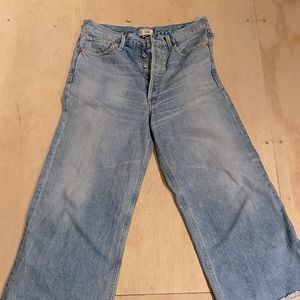 Citizens of Humanity button fly cropped jeans